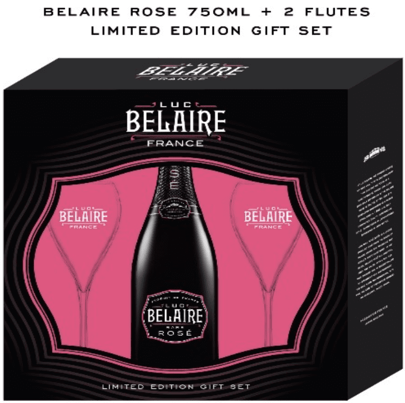 Luc Belaire Rosé Coffret 2 Flûtes